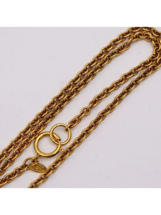 Chanel Colored Stone Necklace Metal Gold Red Green Gripoix - Picture 5 of 8